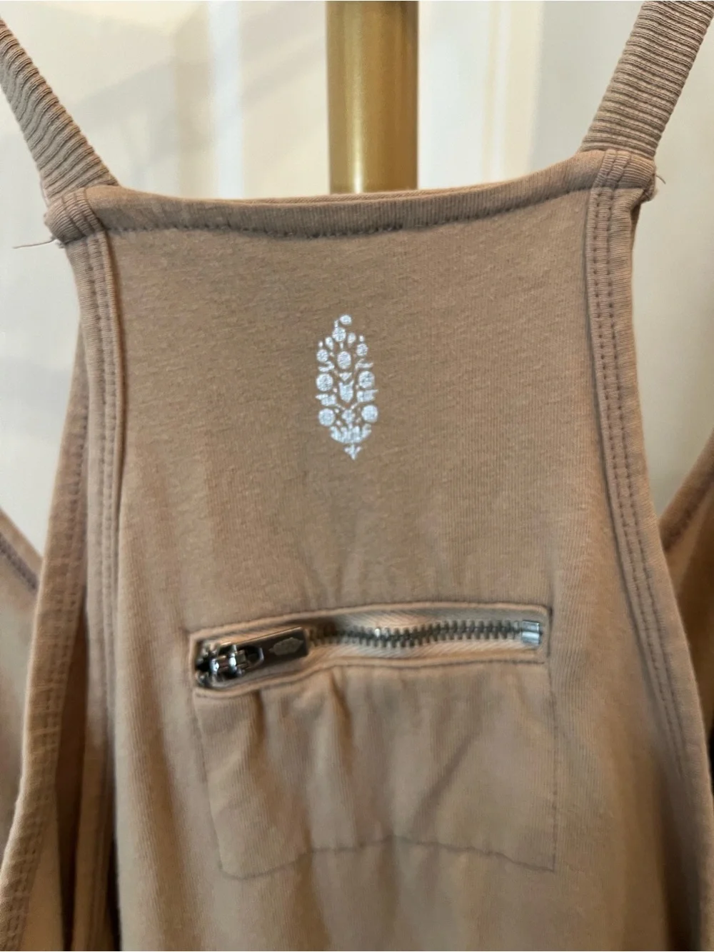Free People Taupe hot shot romper